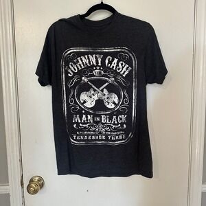 Johnny Cash Man in Black T Shirt Mens Music Legend Country Rock Graphic Tee